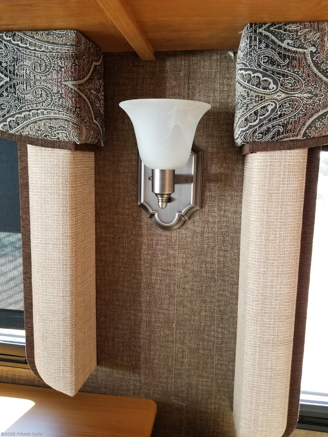 One of LED lights between valences sofa and dinette