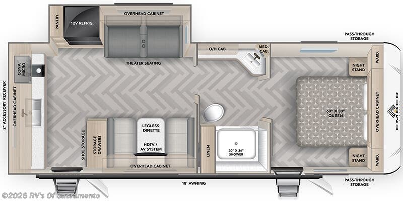 2025 Ember RV E-Series 24RLD - New Travel Trailer For Sale by RV's Of Sacramento in Elk Grove, California