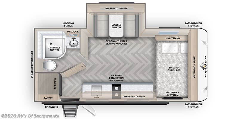 2026 Ember RV E-Series 18FBE - New Travel Trailer For Sale by RV's Of Sacramento in Elk Grove, California