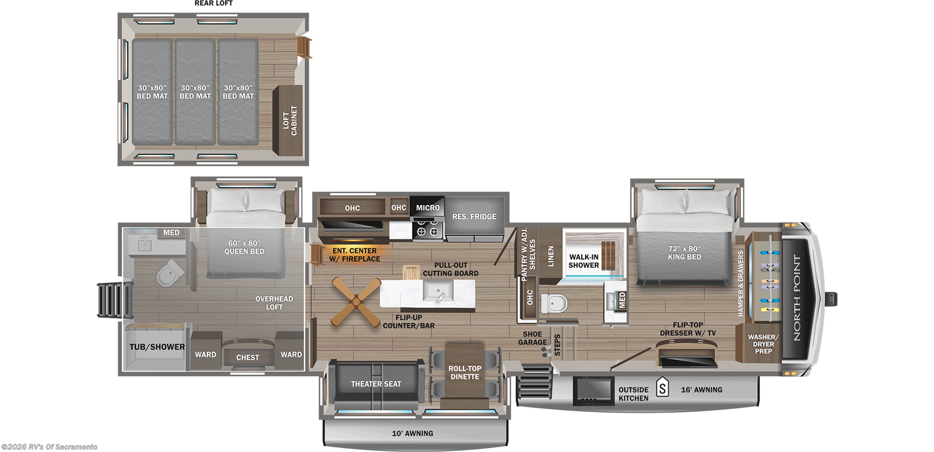 2026 Jayco North Point 390CKDS - New Fifth Wheel For Sale by RV's Of Sacramento in Elk Grove, California