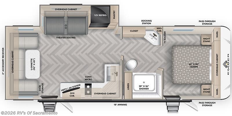 2026 Ember RV E-Series 25RUD - New Travel Trailer For Sale by RV's Of Sacramento in Elk Grove, California