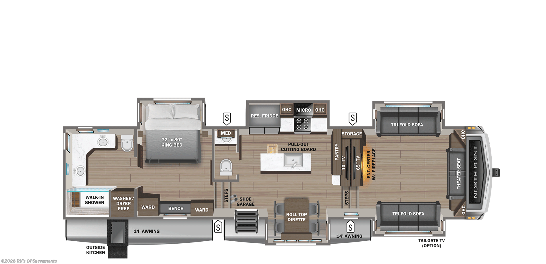 2026 Jayco North Point 382FLRB - New Fifth Wheel For Sale by RV's Of Sacramento in Elk Grove, California