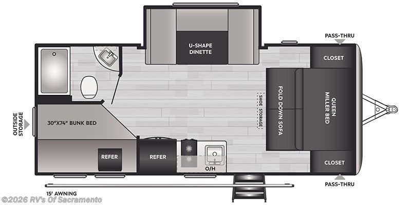 2024 Keystone Springdale Mini 1810BH - Used Travel Trailer For Sale by RV's Of Sacramento in Elk Grove, California