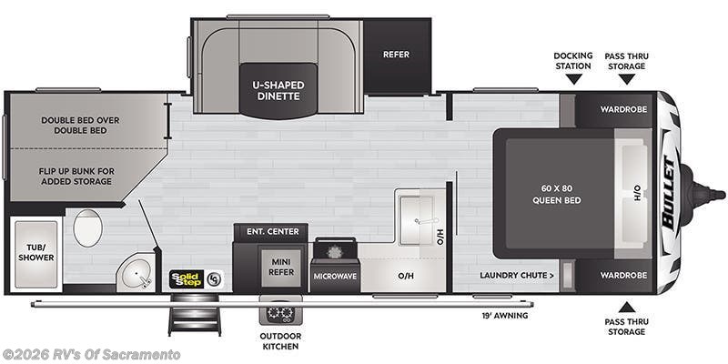 2023 Keystone Bullet West 250BHSWE - Used Travel Trailer For Sale by RV's Of Sacramento in Elk Grove, California