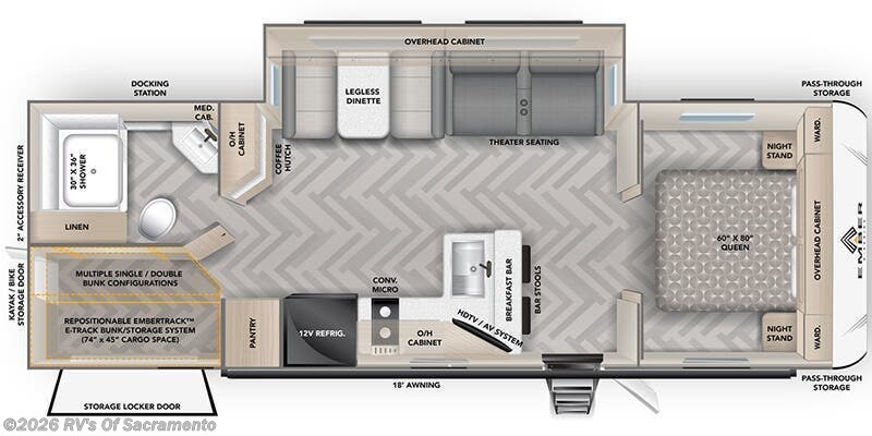 2026 Ember RV E-Series 26ETS - New Travel Trailer For Sale by RV's Of Sacramento in Elk Grove, California