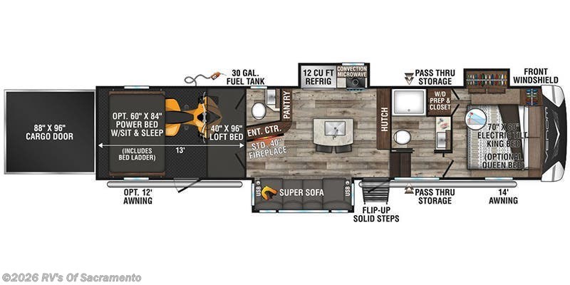 2022 K-Z Venom V-Series V3313TK - Used Toy Hauler For Sale by RV's Of Sacramento in Elk Grove, California