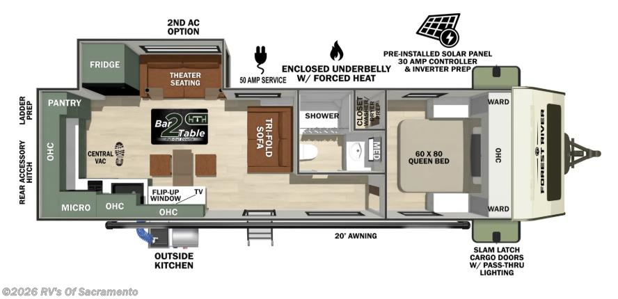 Floorplan of 2026 Forest River No Boundaries Beast Mode NB20.8