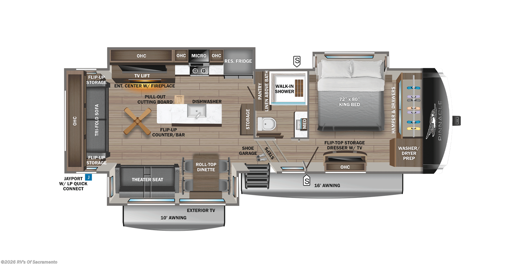 2026 Jayco Pinnacle 32RLTS - New Fifth Wheel For Sale by RV's Of Sacramento in Elk Grove, California