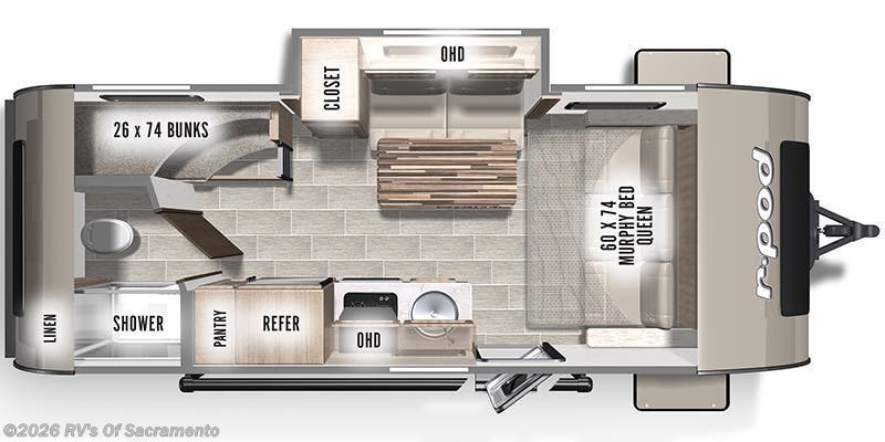 2022 Forest River R-Pod RP-193 - Used Travel Trailer For Sale by RV's Of Sacramento in Elk Grove, California