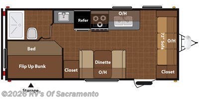 2014 Keystone Hideout 19FLBWE - Used Travel Trailer For Sale by RV's Of Sacramento in Elk Grove, California