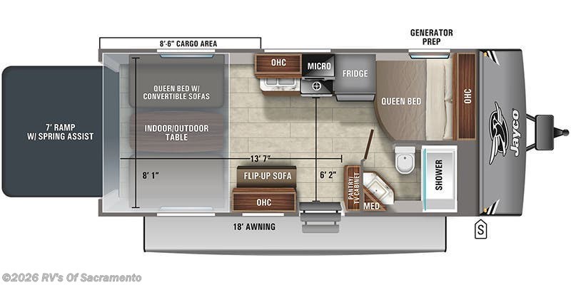 2021 Jayco Jay Flight Octane 222 - Used Toy Hauler For Sale by RV's Of Sacramento in Elk Grove, California