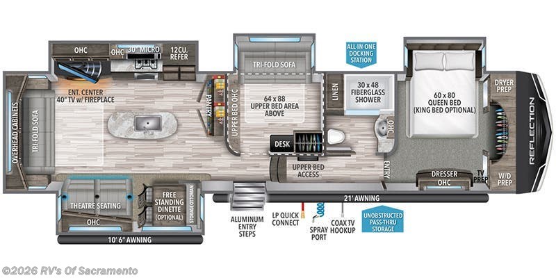 2021 Grand Design Reflection 367BHS - Used Fifth Wheel For Sale by RV's Of Sacramento in Elk Grove, California