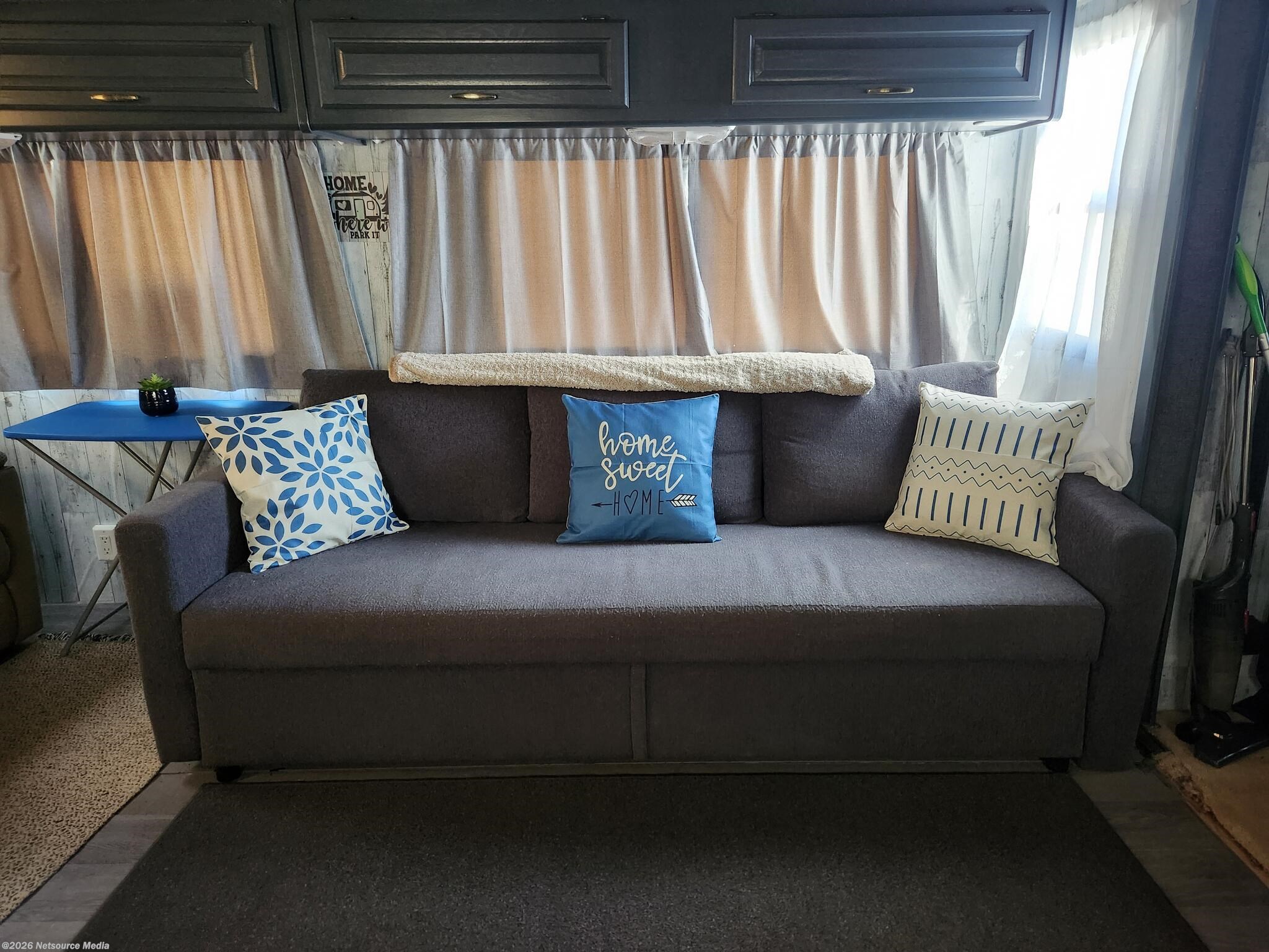 Fold out sofa to bed, underneath storage