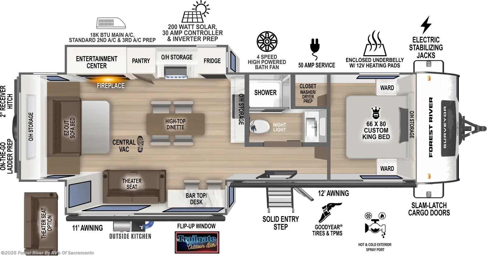 2026 Forest River Grand Surveyor 290RLDS - New Travel Trailer For Sale by Forest River By RV's Of Sacramento in Sacramento, California
