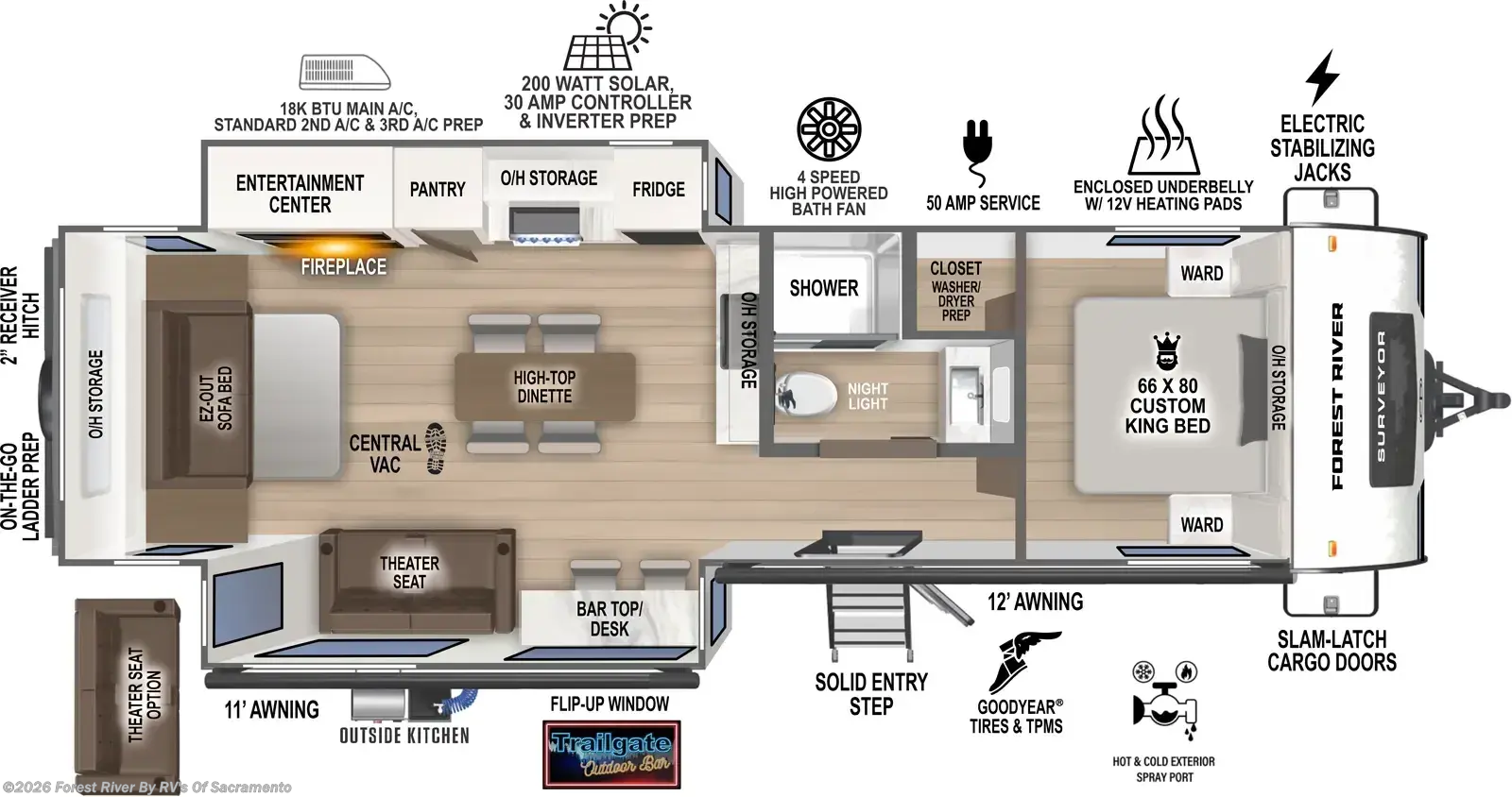 New 2026 Forest River Grand Surveyor 290RLDS available in Sacramento, California