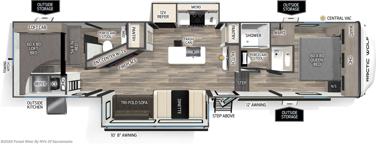 2026 Forest River Cherokee Arctic Wolf 331BH - New Fifth Wheel For Sale by Forest River By RV's Of Sacramento in Sacramento, California