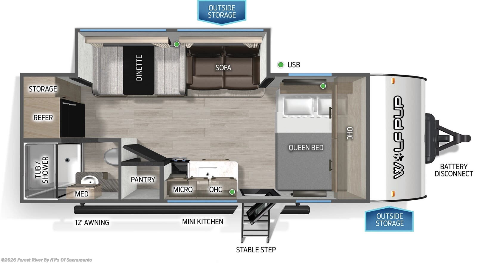 2026 Forest River Cherokee Wolf Pup 18PB - New Travel Trailer For Sale by Forest River By RV's Of Sacramento in Sacramento, California