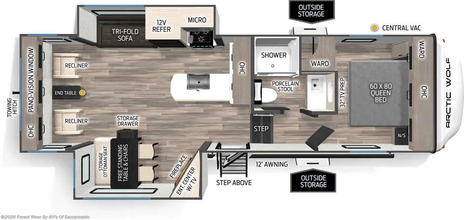 2026 Forest River Cherokee Arctic Wolf 27SGS - New Fifth Wheel For Sale by Forest River By RV's Of Sacramento in Sacramento, California