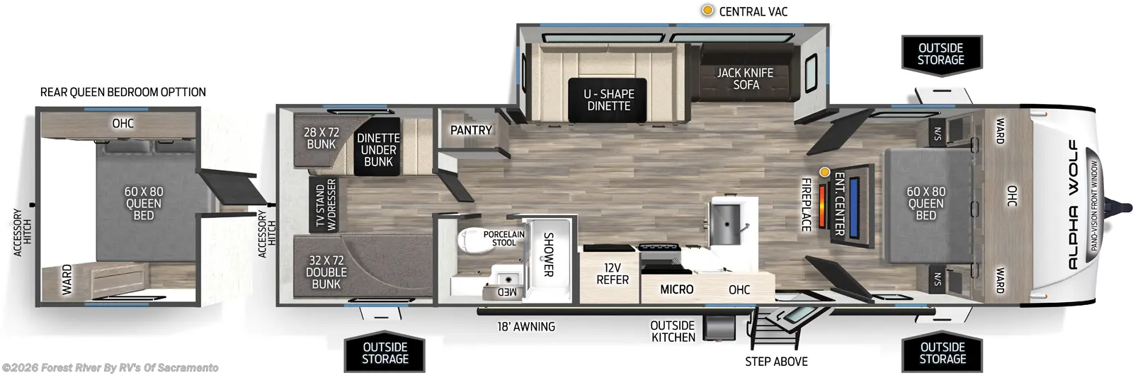2026 Forest River Cherokee Alpha Wolf 280QBS - New Travel Trailer For Sale by Forest River By RV's Of Sacramento in Sacramento, California