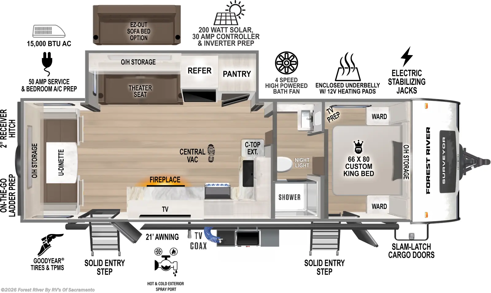 2026 Forest River Grand Surveyor 253RLS - New Travel Trailer For Sale by Forest River By RV's Of Sacramento in Sacramento, California