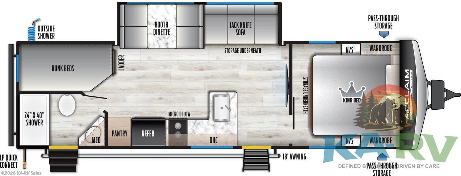 2026 East to West Acclaim 2700BH - New Travel Trailer For Sale by KA-RV Sales in Fruitland Park, Florida