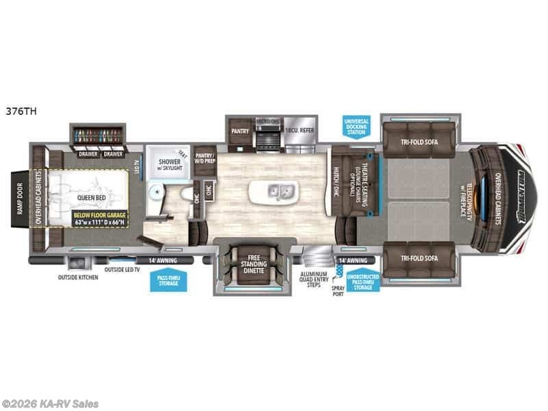 2017 Grand Design 376TH - Used Fifth Wheel For Sale by KA-RV Sales in Fruitland Park, Florida