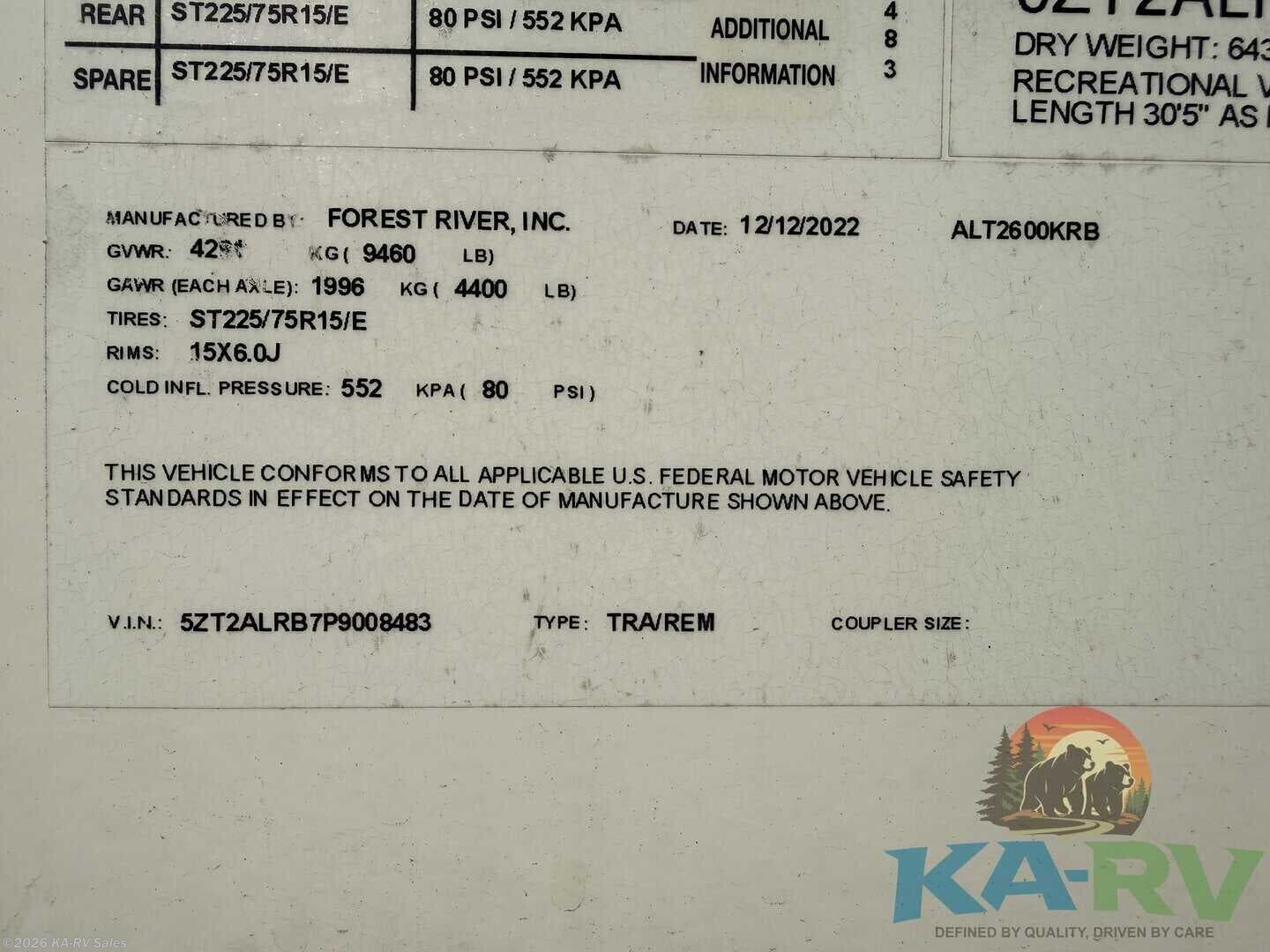 2023 East to West M-2600KRB-ALTA SERIES - Used Travel Trailer For Sale by KA-RV Sales in Fruitland Park, Florida