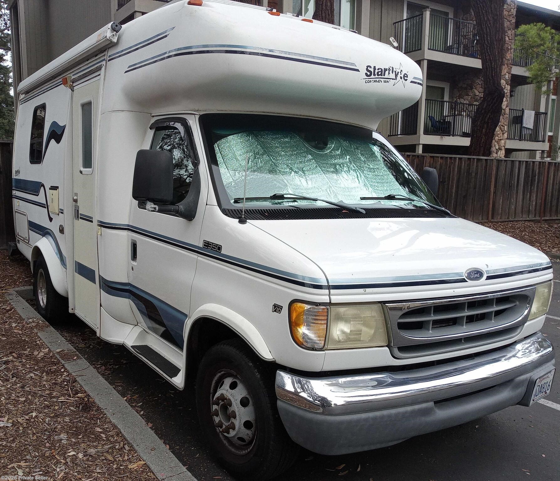 1998 Starflyte Fixed Queen bed in rear next to shower/toilet by Coachmen from For Sale By Owner in Sunnyvale, California