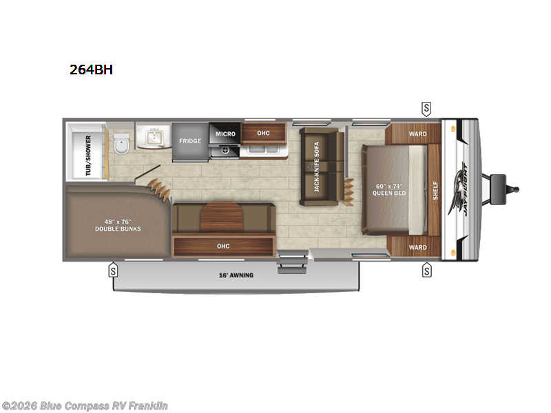 2022 Jayco Jay Flight 264BH - Used Travel Trailer For Sale by Blue Compass RV Franklin in Franklin, Kentucky