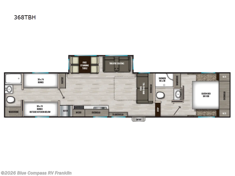 2024 Coachmen Chaparral Lite 368TBH - Used Fifth Wheel For Sale by Blue Compass RV Franklin in Franklin, Kentucky features Slideout