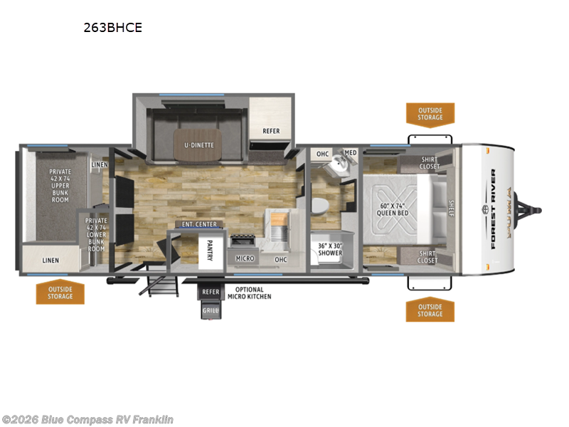 2026 Forest River Puma Camping Edition 263BHCE - New Travel Trailer For Sale by Blue Compass RV Franklin in Franklin, Kentucky features Slideout