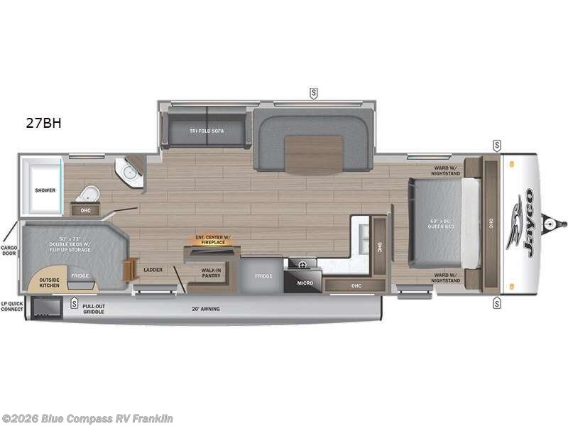 2026 Jayco Jay Feather 27BH - New Travel Trailer For Sale by Blue Compass RV Franklin in Franklin, Kentucky features Slideout