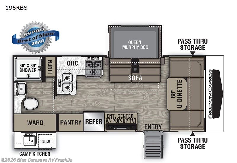 2020 Coachmen Freedom Express Ultra Lite 195RBS - Used Travel Trailer For Sale by Blue Compass RV Franklin in Franklin, Kentucky features Slideout