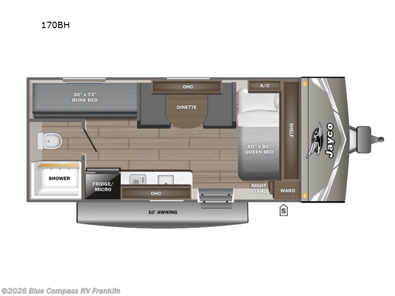 2027 Jayco Jay Flight 170BH - New Travel Trailer For Sale by Blue Compass RV Franklin in Franklin, Kentucky