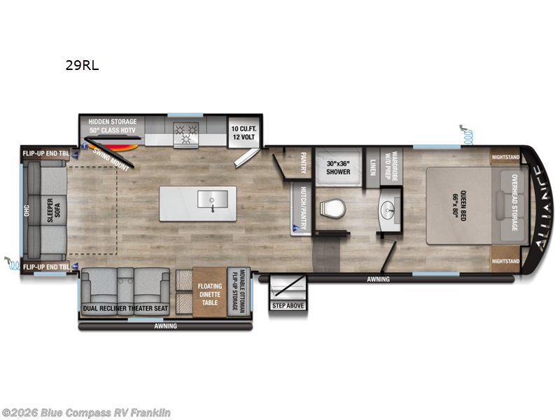 2027 Alliance RV Avenue All-Access 29RL - New Fifth Wheel For Sale by Blue Compass RV Franklin in Franklin, Kentucky features Slideout