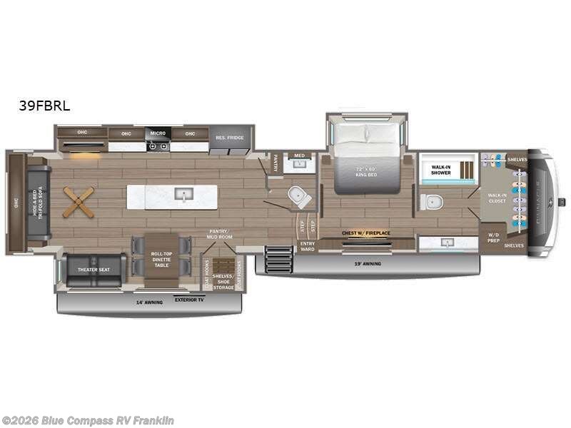 2027 Jayco Pinnacle 39FBRL - New Fifth Wheel For Sale by Blue Compass RV Franklin in Franklin, Kentucky features Slideout