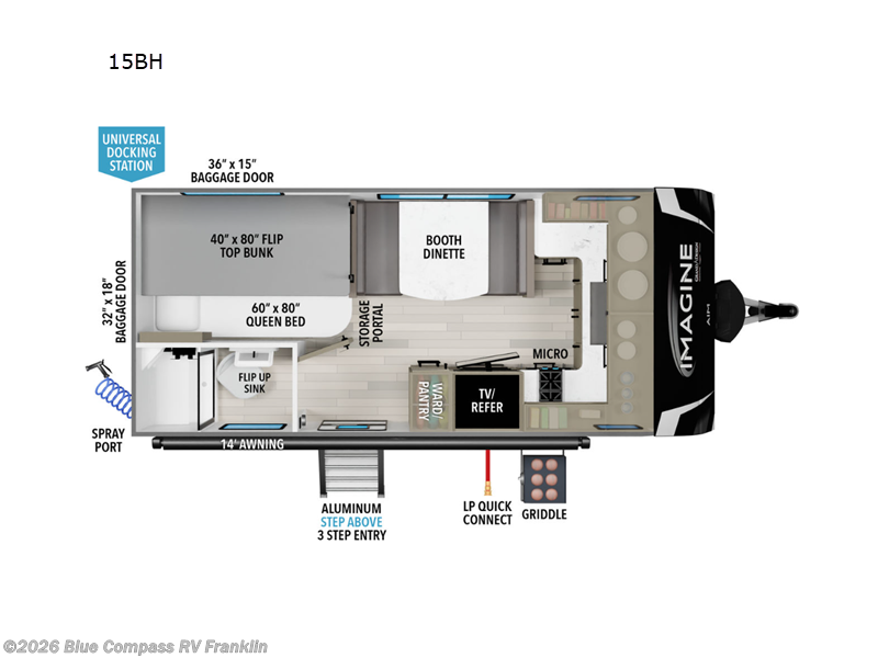 2024 Grand Design Imagine AIM 15BH - Used Travel Trailer For Sale by Blue Compass RV Franklin in Franklin, Kentucky