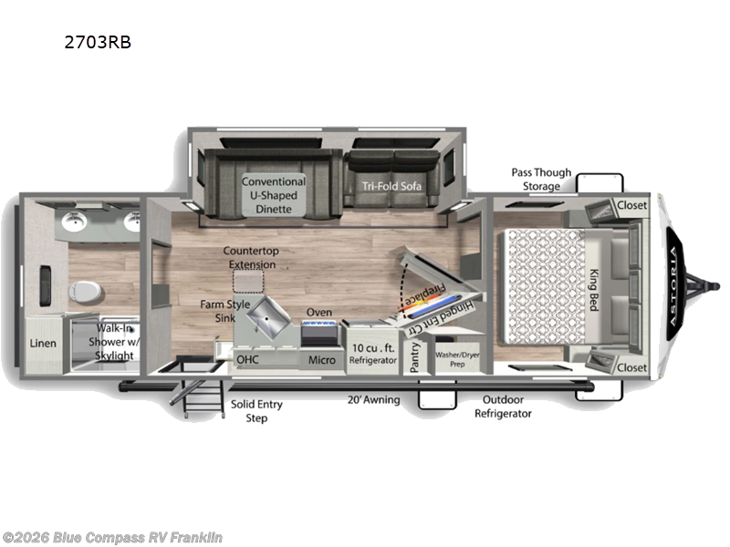 2023 Dutchmen Astoria 2703rb  Tt - Used Travel Trailer For Sale by Blue Compass RV Franklin in Franklin, Kentucky features Slideout
