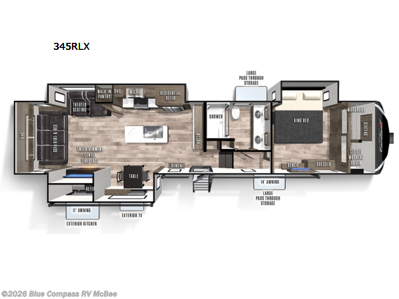 2021 Forest River Cardinal Luxury 345RLX - Used Fifth Wheel For Sale by Blue Compass RV McBee in McBee, South Carolina features Slideout
