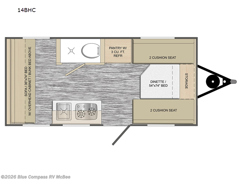 2025 Travel Lite Rove Lite Classic 14BHC - New Travel Trailer For Sale by Blue Compass RV McBee in McBee, South Carolina