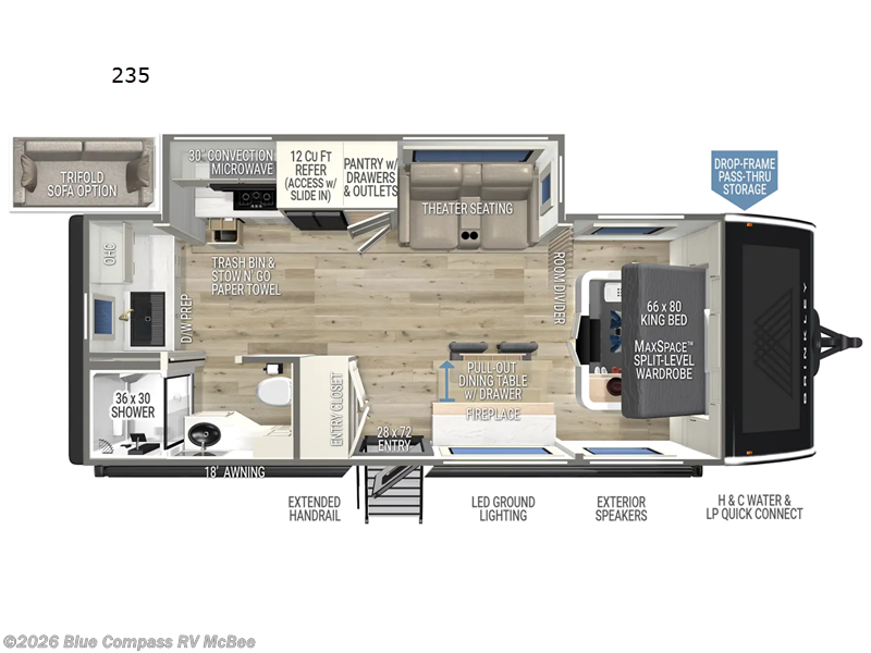 2026 Brinkley RV Model I 235 - New Travel Trailer For Sale by Blue Compass RV McBee in McBee, South Carolina features Slideout