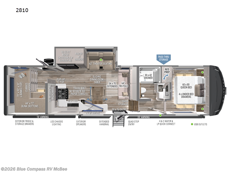 2026 Brinkley RV Model Z 2810 - New Fifth Wheel For Sale by Blue Compass RV McBee in McBee, South Carolina features Slideout