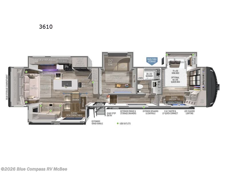 2026 Model Z 3610 by Brinkley RV from Blue Compass RV McBee in McBee, South Carolina