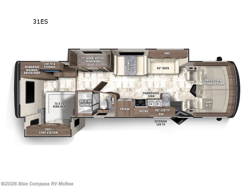 2026 Coachmen Pursuit 31ES - Used Class A For Sale by Blue Compass RV McBee in McBee, South Carolina features Slideout
