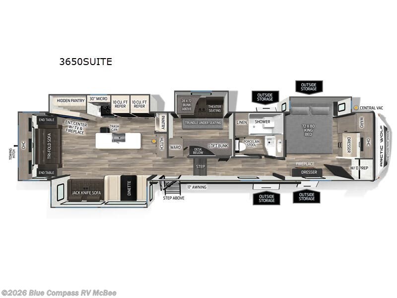 2026 Cherokee Arctic Wolf 3650SUITE by Forest River from Blue Compass RV McBee in McBee, South Carolina