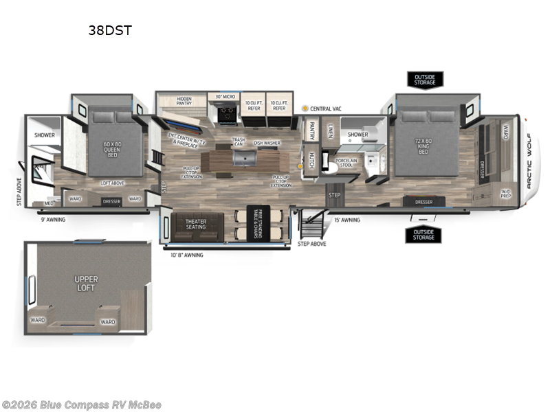 2026 Forest River Cherokee Arctic Wolf 38DST - New Fifth Wheel For Sale by Blue Compass RV McBee in McBee, South Carolina features Slideout