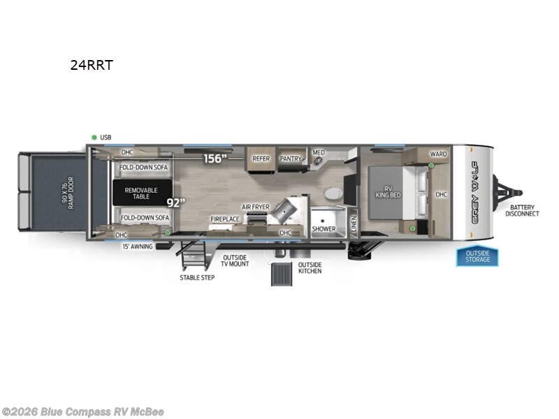 2026 Cherokee Grey Wolf 24RRT by Forest River from Blue Compass RV McBee in McBee, South Carolina