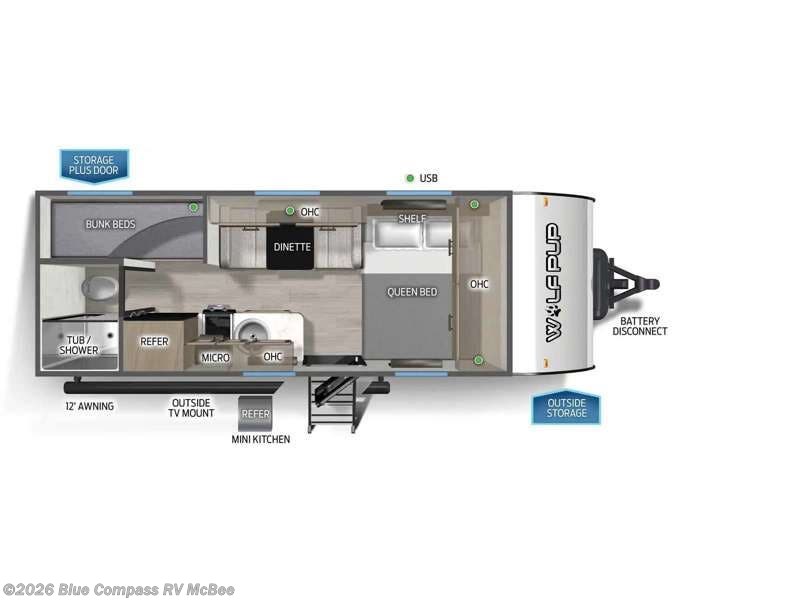 2026 Forest River Cherokee Wolf Pup 16BHSW - New Travel Trailer For Sale by Blue Compass RV McBee in McBee, South Carolina
