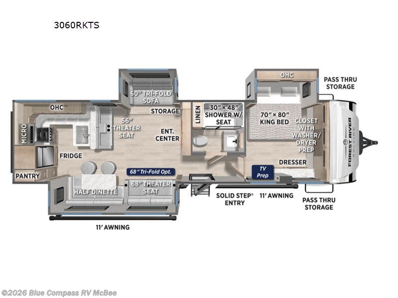 2026 Solaire 3060RKTS by Forest River from Blue Compass RV McBee in McBee, South Carolina