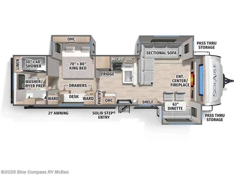 2026 Solaire 3300FLBS by Forest River from Blue Compass RV McBee in McBee, South Carolina